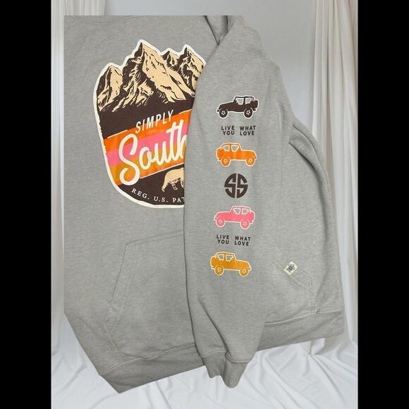 Simply Southern Women’s Size Large Gray Hoodie Rare Unique. - Picture 5 of 9